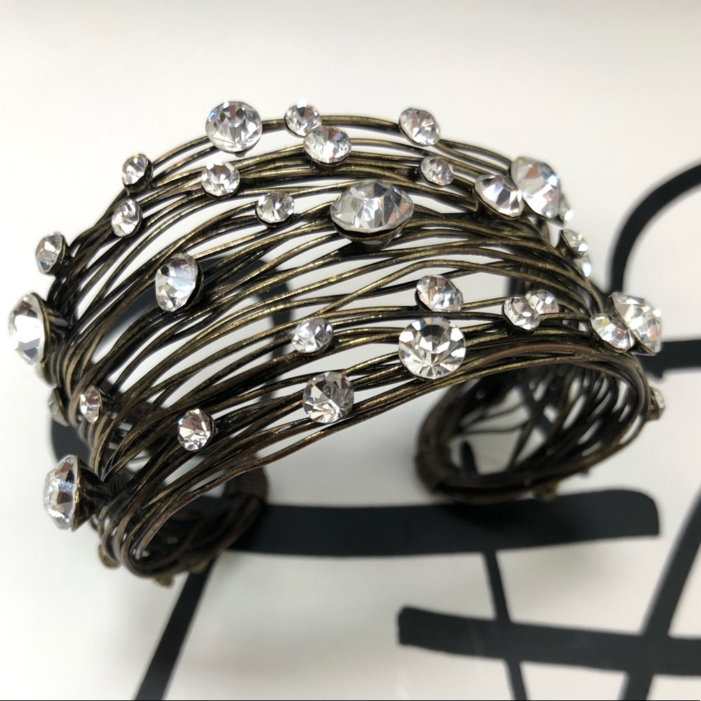 Chico’s Rhinestone Wire Cuff Bracelet